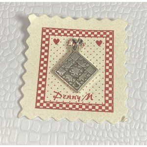 VTG Navajo Artist PM Penny M Signed Sterling Silver Pendant NWT “Bear’s paw”